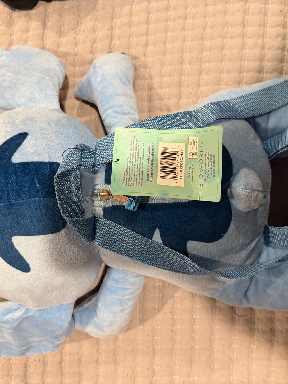 Stitch plush backpack - Picture 2 of 8